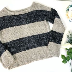 LOFT Striped Sequin Sweater